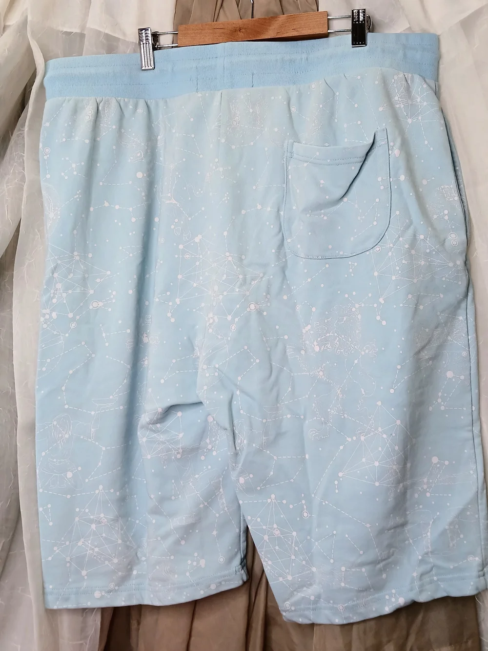 Black Pyramid Light Blue Drawstring Shorts - Picture 2 of 6